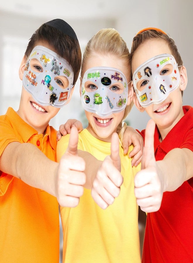 Rite Lite Decorate Your Own 10 Plagues Masks - Passover Toy Gift Sets, Decorations Goodie Bag Rewards Jewish Holiday Party Favors for Kids Seder Pesach Arts and Crafts Accessories for Hours of Fun! - Image 2